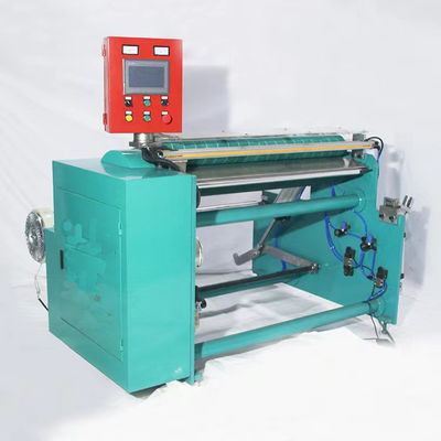 OD 600mm Küçük Roll Slitter Rewinder Rewinding And Slitting Machine 1300 x 1380 x 1600mm