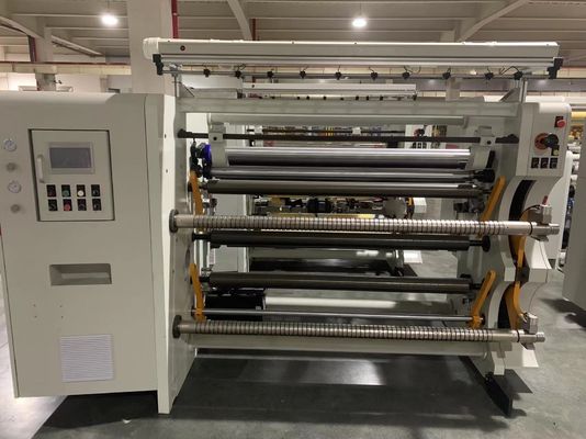 Üç motorlu ince filmli kağıt rulo kesicisi Alüminyum folyo geri döven kesme makinesi 1300mm
